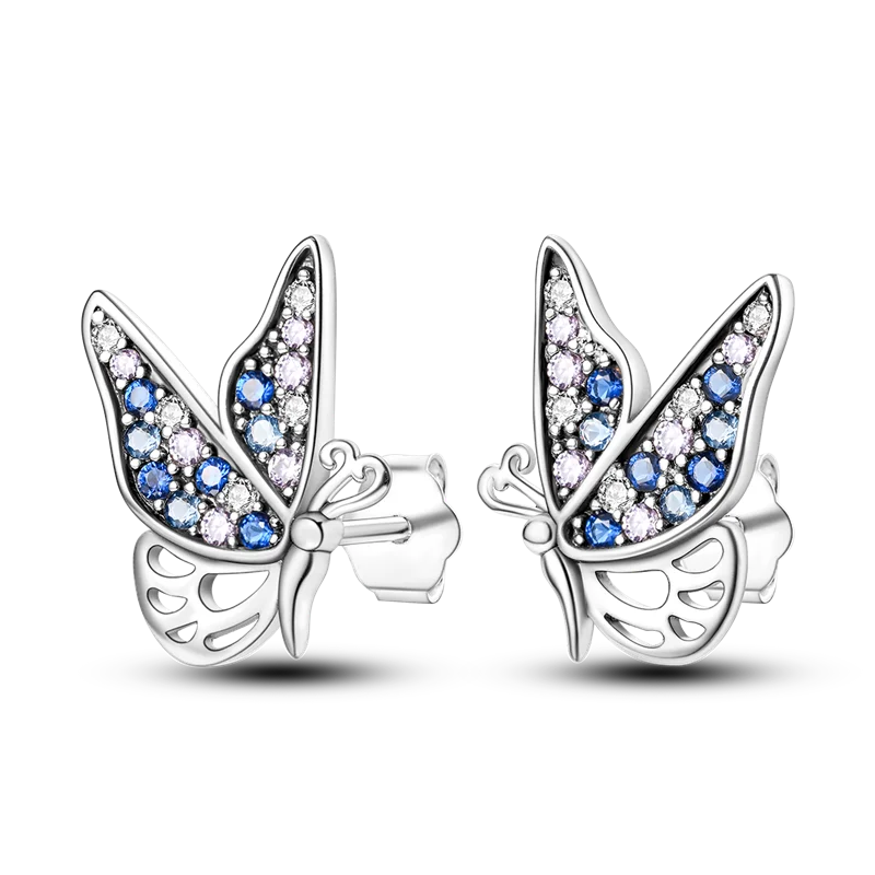 Luxury 925 Sterling Silver Ocean Mermaid Earrings | Pave CZ Fine Jewelry for Women