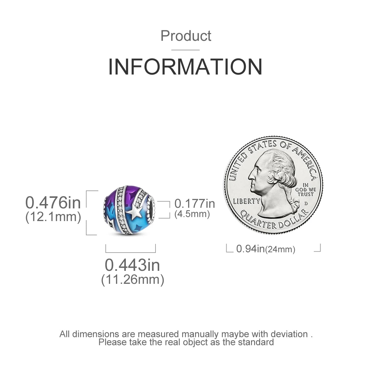 Silver Plated Colorful Glowing Moon & Stars Rainbow Dangle Charms | Fit Original Bracelet & Necklace | Women’s Jewelry Beads