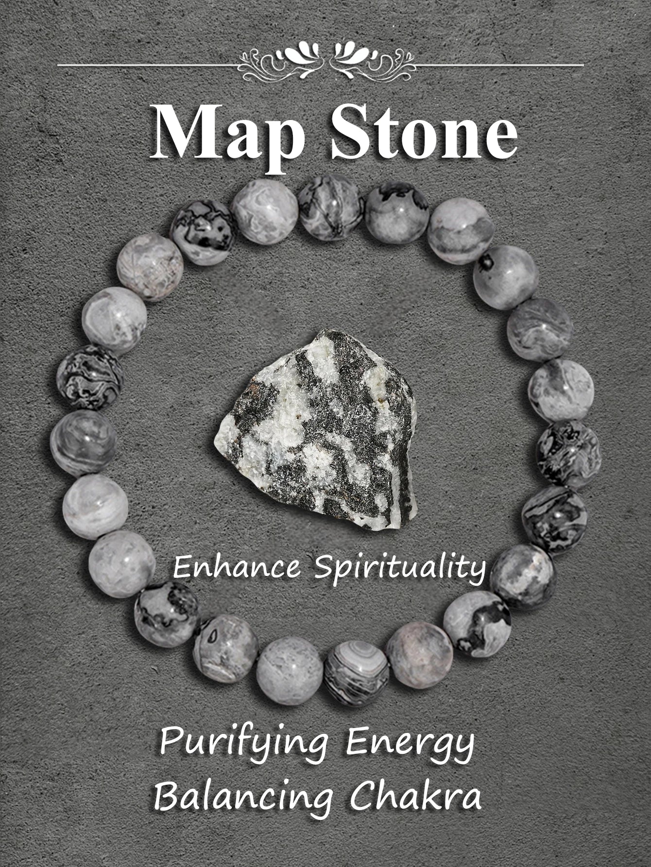 Original Pink Zebra Stone Bead Bracelet – Natural Reiki Healing Crystal Jewelry for Positive Energy & Balance Women Men