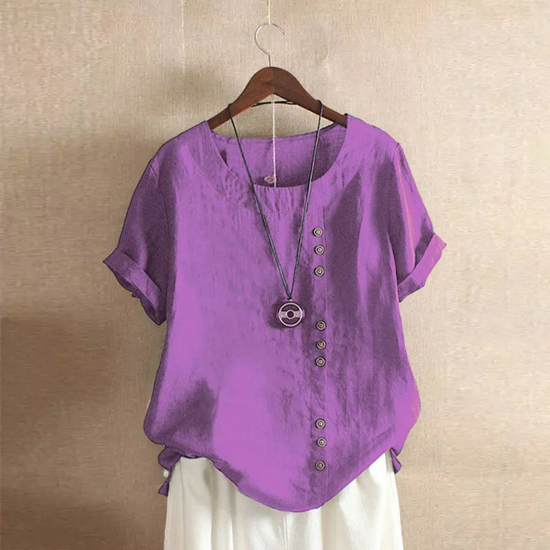 Women Cotton Linen Streetwear Summer Y2K Tops – Vintage Casual Elegant T-Shirt Loose Fashion Tee 👕✨