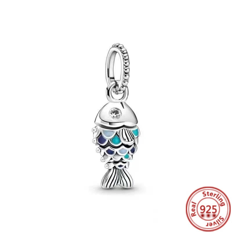 925 Sterling Silver Heart-Shaped Moon Rose Beads Charm | Classic Random Blind Bag | Affordable DIY Bracelet Jewelry Gift