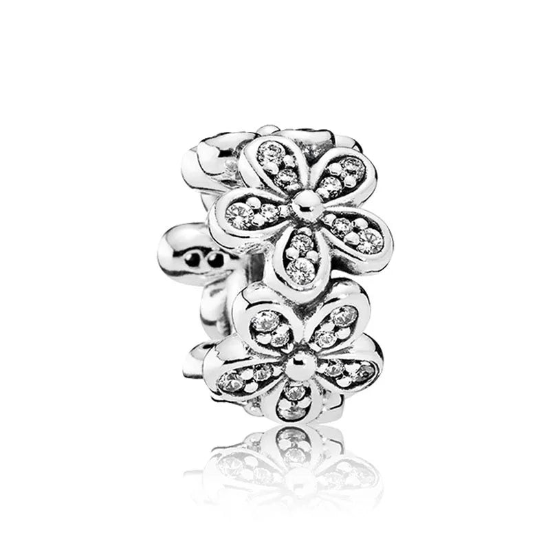 2025 New S925 Silver Spring Ball Bear Cross Pendant – DIY Bracelet Charm for Women