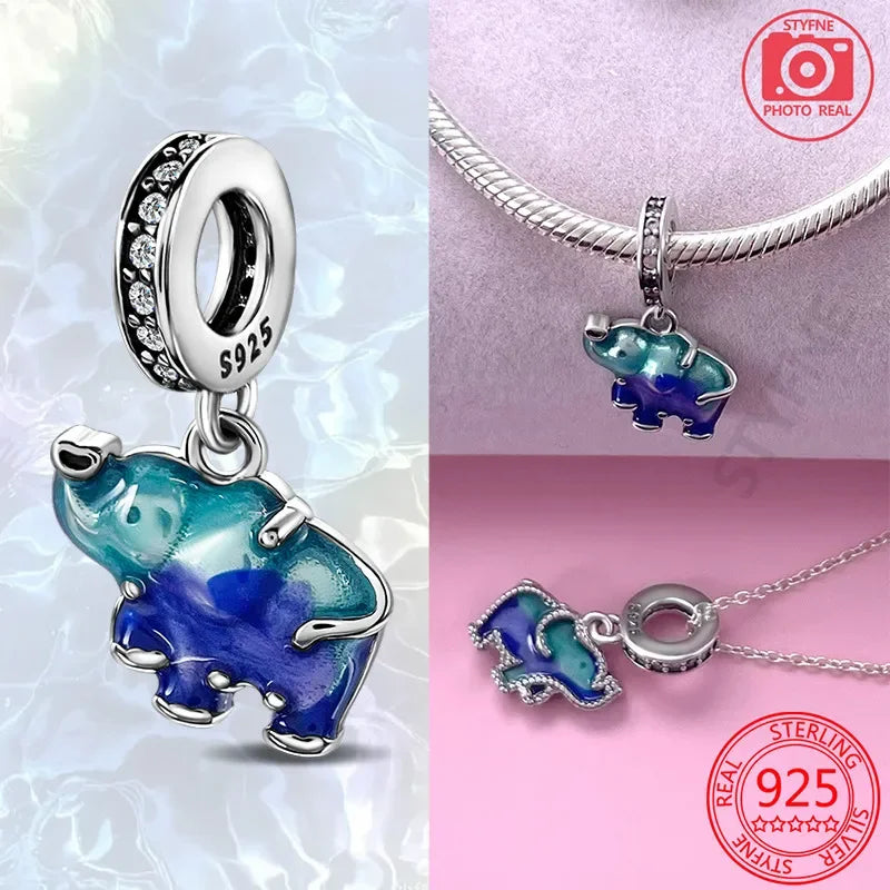 S925 Sterling Silver Ocean Series Star & Sea Turtle Shell Charm – Fits Pandora Bracelet DIY Jewelry for Women