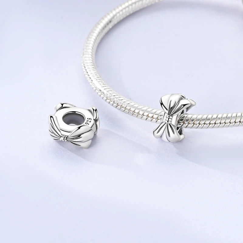 925 Sterling Silver Ballet Shoes & Perfume Bottle Charms | Bow Beads Fit Original Bracelet Pendant DIY Fine Jewelry for Women
