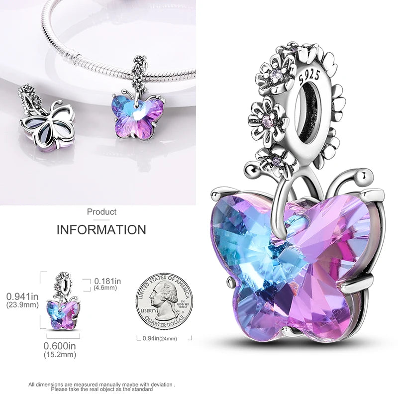 2025 Hot Elk, Dinosaur & Firefly Luminous Dangle Charm Beads | 925 Sterling Silver DIY Bracelet