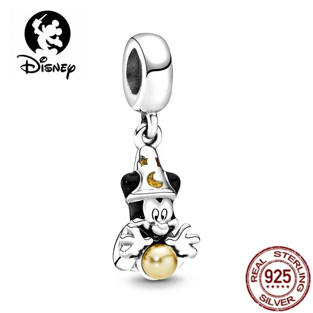 925 Silver DIY Beads & Charms | Mickey, Minnie, Princess, Pumpkin, Stitch, Spiderman Marvel for Bracelets