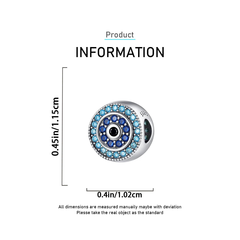 2025 New 925 Sterling Silver All-Seeing Eye Hamsa Hand Charm | Fits Pandora Bracelet & Women’s DIY Jewelry