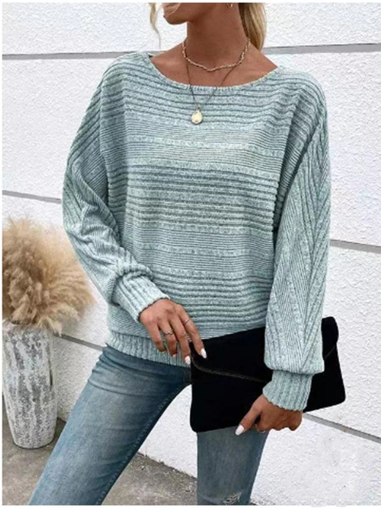 Women’s Solid Color Long Sleeve T-Shirt | Casual Round Neck Autumn Daily Top