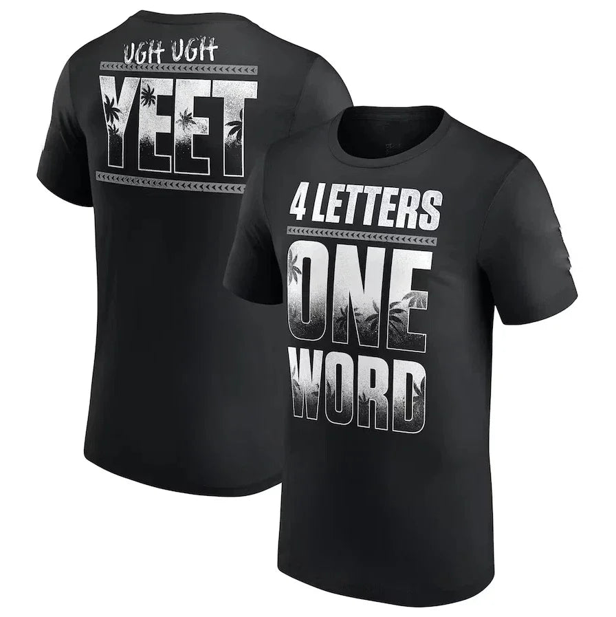 Latest Fashion Casual Men's Black Polyester T-Shirt | Jey Uso 2025