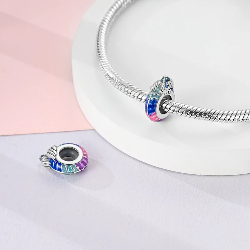 100% 925 Sterling Silver Rainbow Zircon Butterfly & Dragon Charms – DIY Bracelet Beads