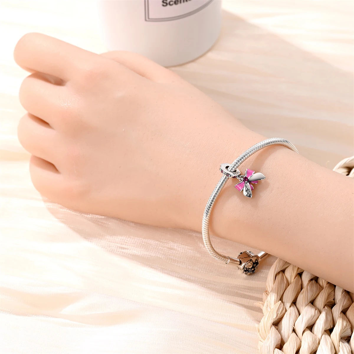 925 Sterling Silver Flying Bird & Butterfly Safety Chain Charm Beads for Original 3mm Bracelet – DIY Jewelry Gift