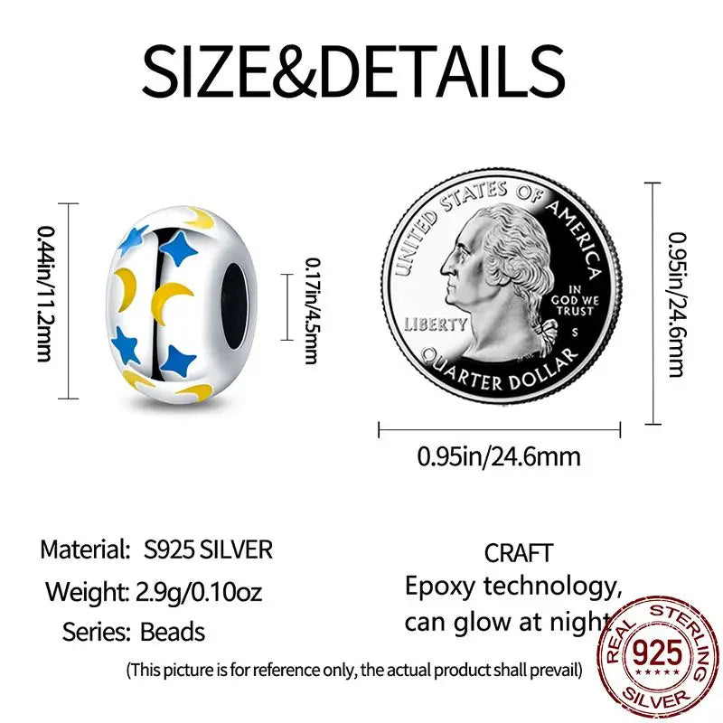 925 Sterling Silver Silicone Spacer Beads & Safety Chain | Clasp Charms Fit Original Pandora 3mm Bracelet – Women’s Jewelry