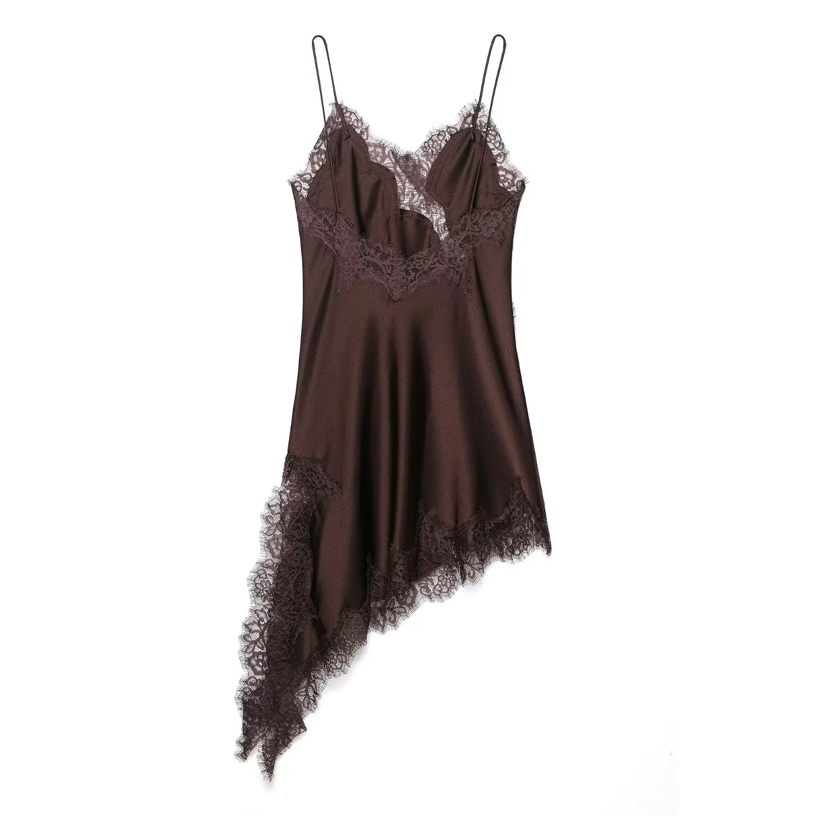 UNIZERA Women’s Lace Asymmetrical Dress – Sexy Suspender Summer 2025 | Fashionable Temperament Dress