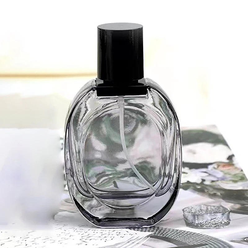 50ML Portable Perfume Spray Bottle – Refillable Glass Travel Atomizer | Large Capacity Press-Type Empty Cosmetic Bottle