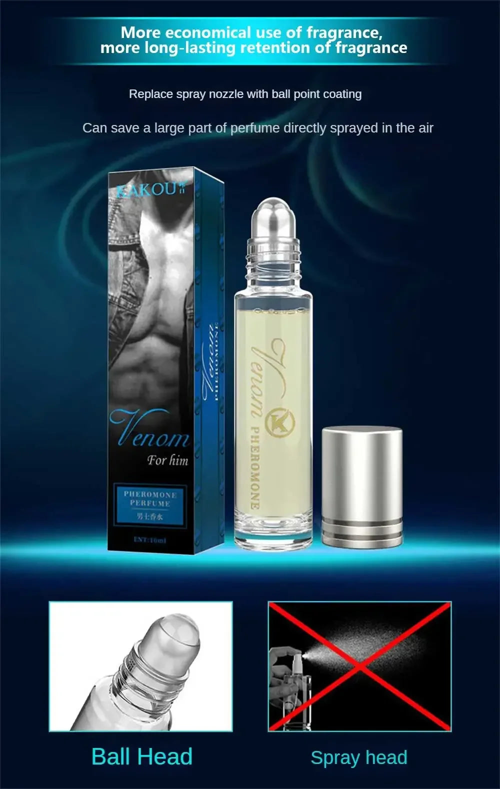 10ml Pheromone Perfume for Men & Women – Roll-On Essential Oil Fragrance, Long-Lasting Scent, Opposite Sex Attraction
