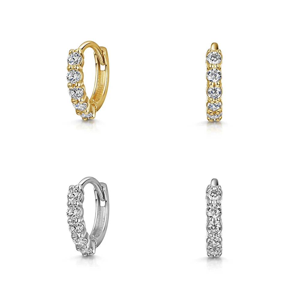 Aide 925 Sterling Silver Geometric Multi Piercing Stud Earrings for Women – K Gold Tassel Elegant Jewelry Gift