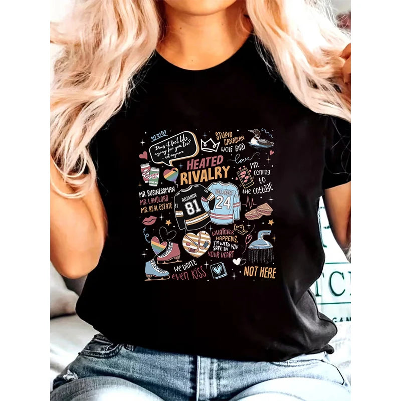 Unisex Vintage Graphic T-Shirt – Crew Neck Short Sleeve Casual Tee for Women & Men 👕🔥