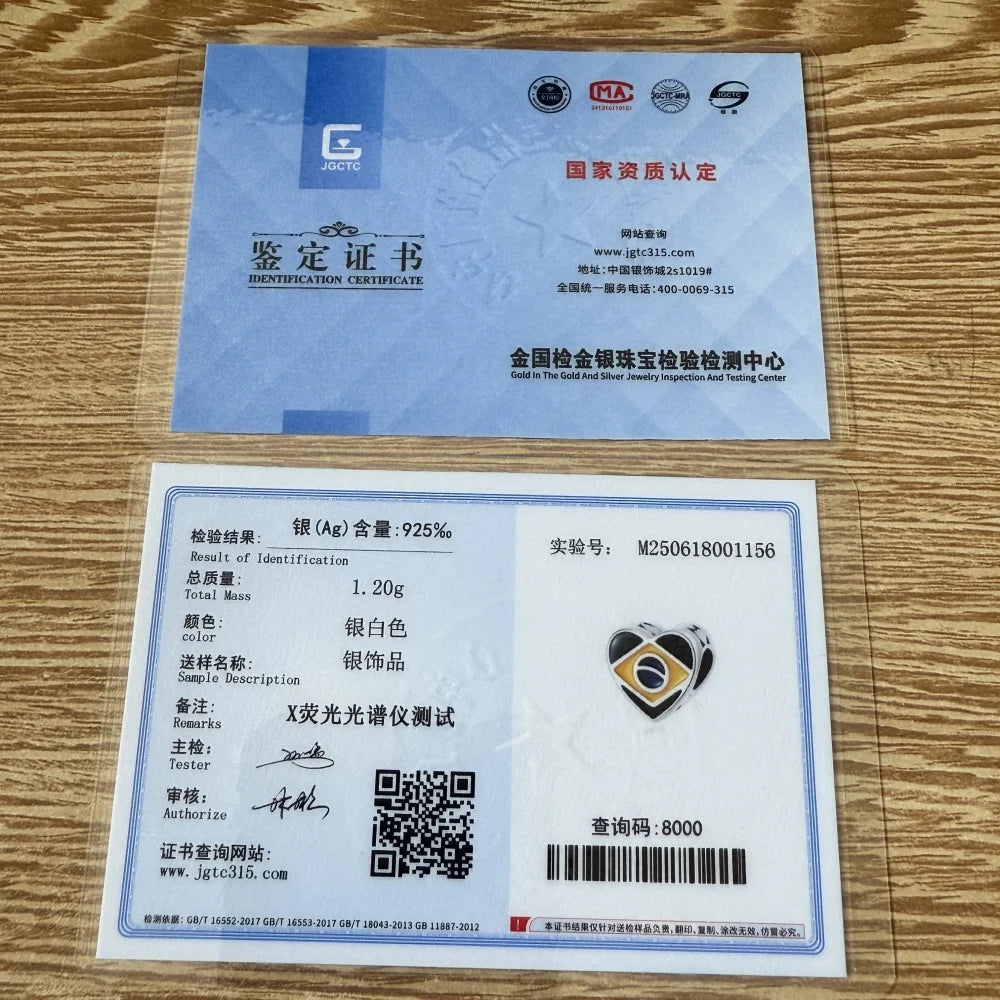 925 Sterling Silver National Flag Charms | Britain, Spain & Brazil Building Beads Fit Pandora Bracelet – Travel Jewelry Accessories