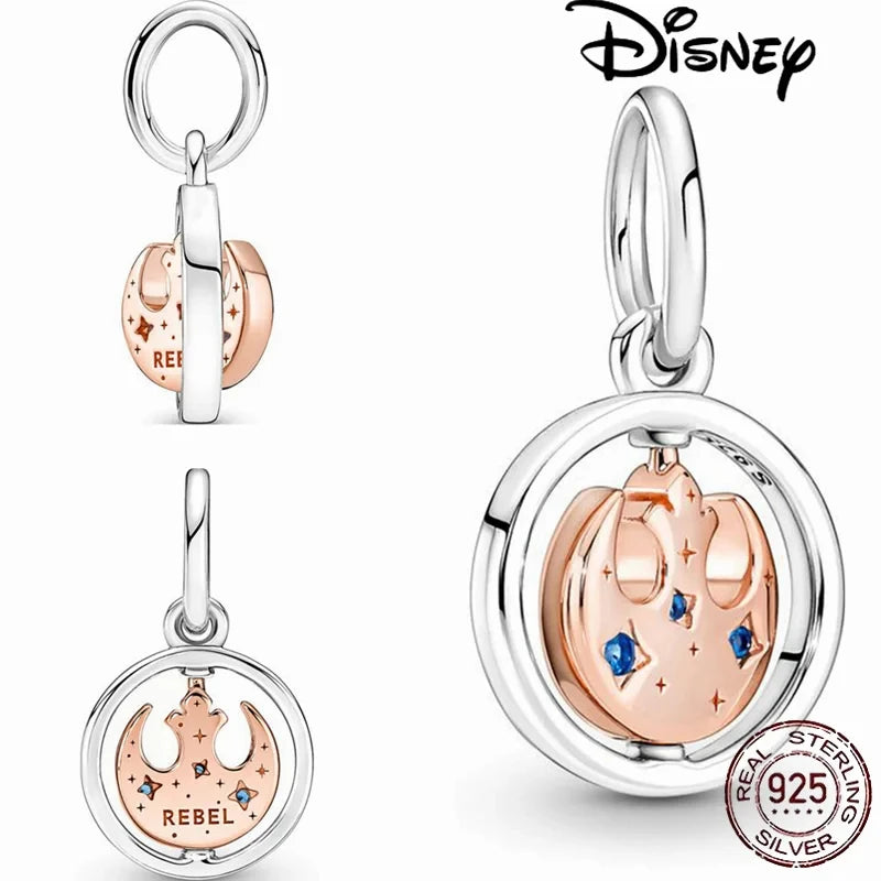 HEROCROSS Disney 925 Sterling Silver Charms | Mickey Mouse, Winnie the Pooh & Stitch Beads Fit Pandora Bracelet