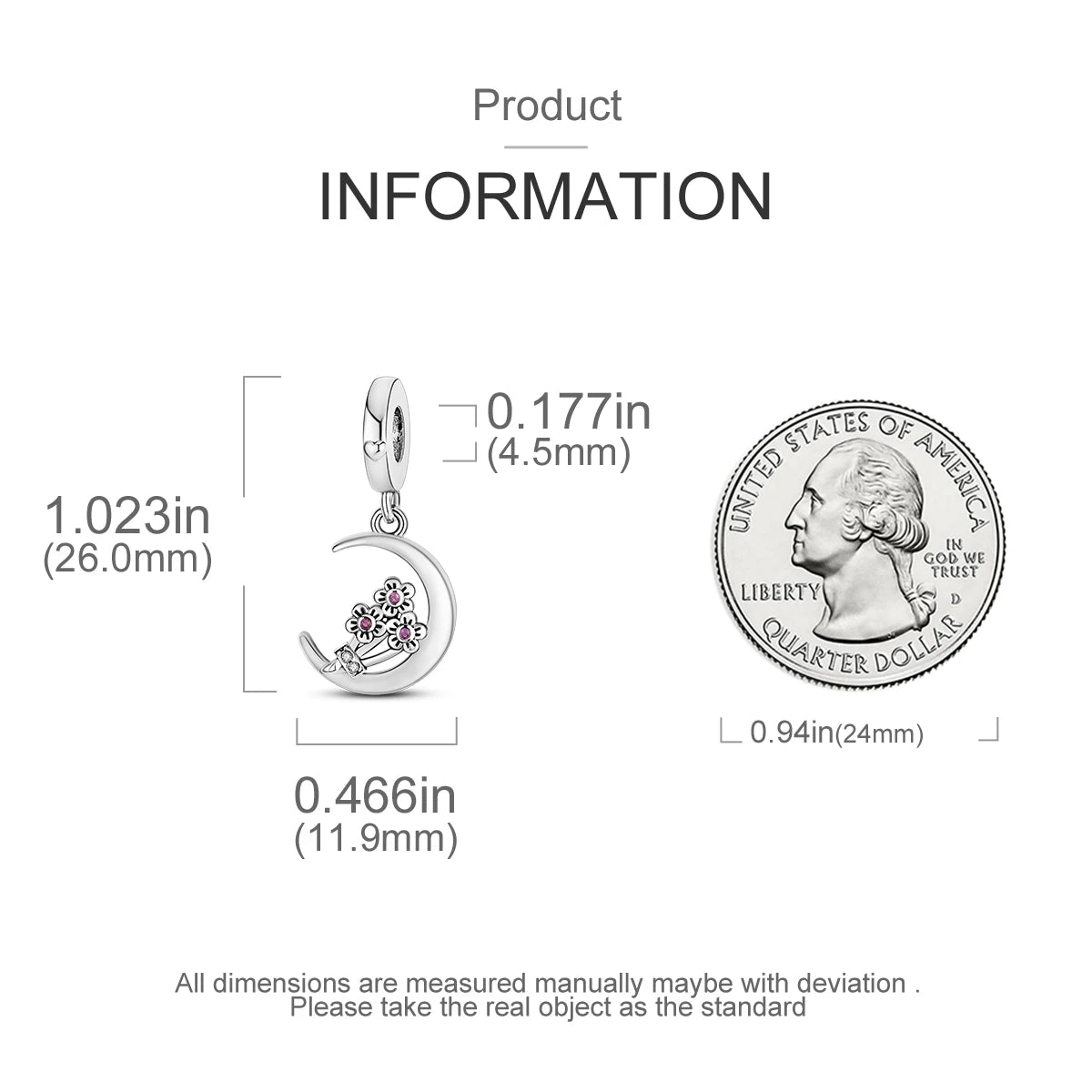 Silver Plated Colorful Glowing Moon & Stars Rainbow Dangle Charms | Fit Original Bracelet & Necklace | Women’s Jewelry Beads