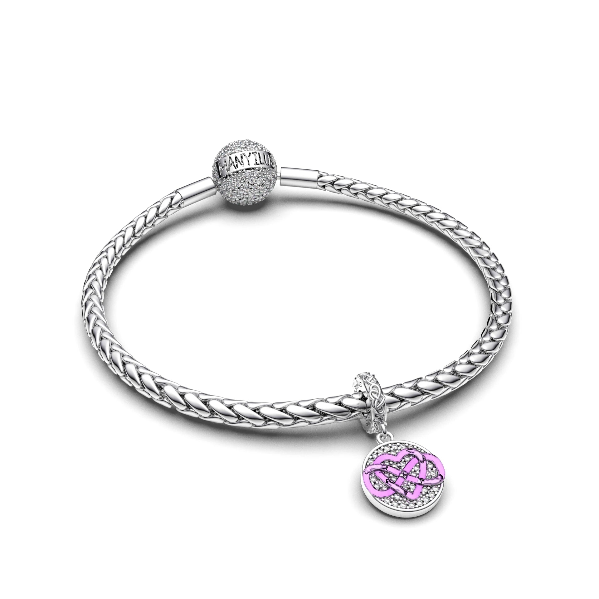 Italian 925 Silver Charm Bracelet | Pendant Charms for Mom Gifts & DIY Jewelry Beads