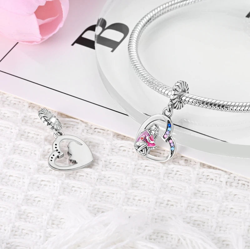 2025 Hot Sale 925 Sterling Silver CZ Pave Mother’s Embrace Dangle Charm | Fit Original Pandora Bracelet DIY Jewelry