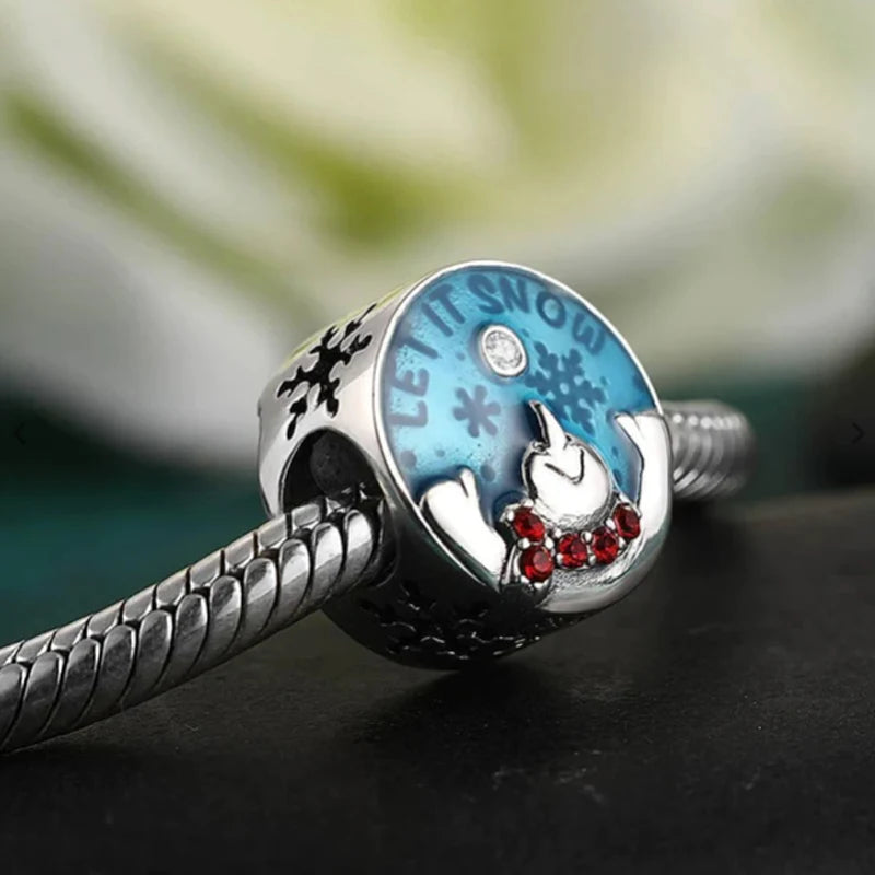 925 Sterling Silver Santa Claus Christmas Tree Elk Socks Charm | Fits Original Pandora Bracelet | DIY Lady Girl Jewelry