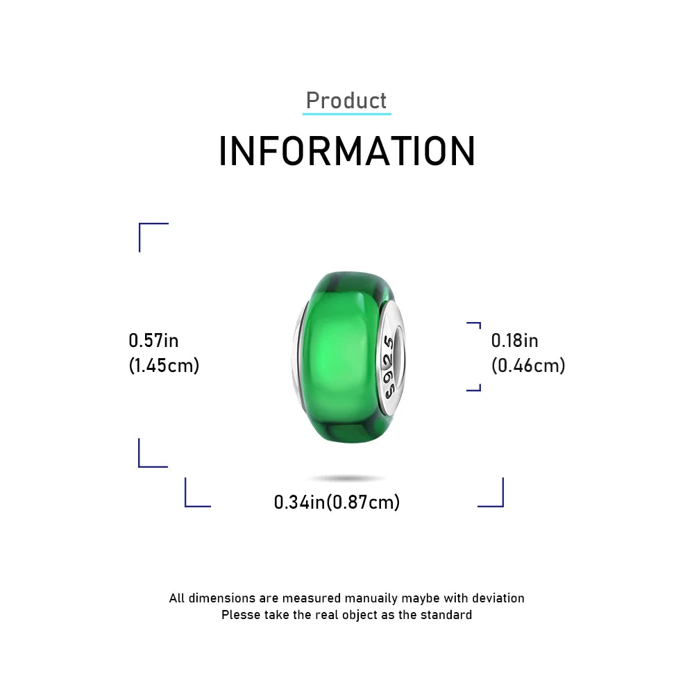 2025 New 925 Sterling Silver Colorful Murano Glass Beads | Fit Original Pandora Bracelet & Necklace DIY Jewelry