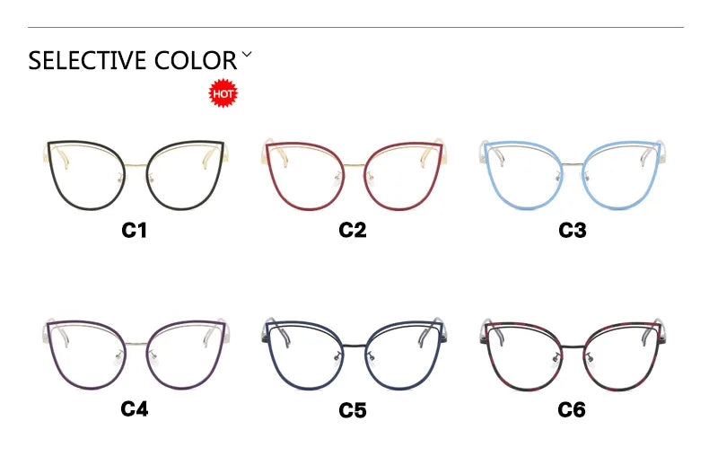 TANOXI Anti Blue Ray Reading Glasses for Women – Ins Metal Business Sunglasses for Men | Cat Eye Goggle UV400 Oculos Sol