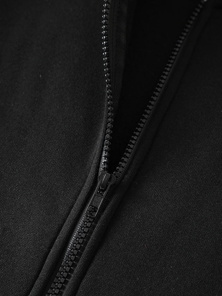 Women’s Solid Zipper Hoodie | Warm Fleece Hooded Sweatshirt | Autumn Casual Streetwear with Pockets