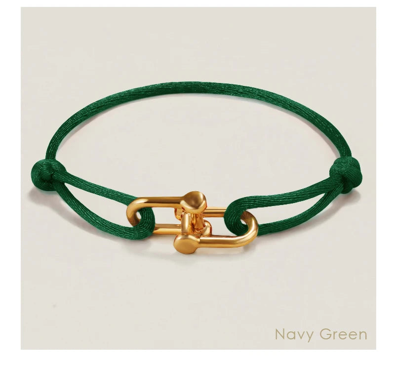 MOONLIGHT Adjustable U-Shape Silk Rope Bracelet | Classic Women’s Charm Bracelet High Quality Jewelry Gift