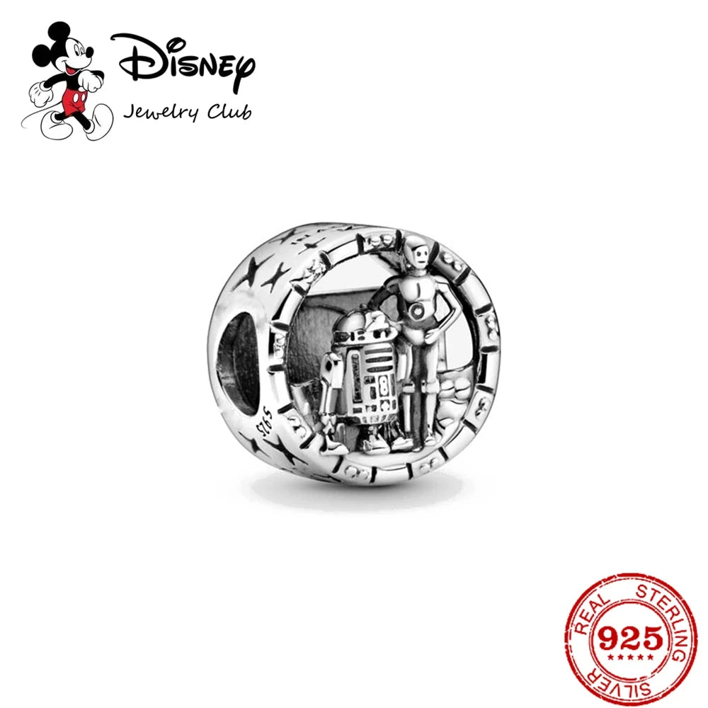 100% 925 Sterling Silver Disney Star Wars Charm Beads – DIY Bracelet Jewelry for Women