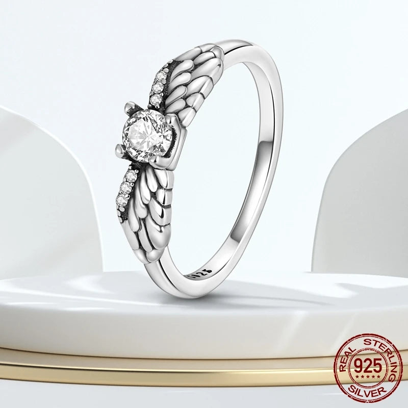 925 Silver Stackable Infinite Heart Daisy Flower Ring for Women | Sterling Silver Brand Jewelry Gift