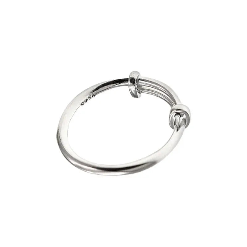 925 Sterling Silver Circular Interlocking Ring – Fashionable Women’s Jewelry Gift