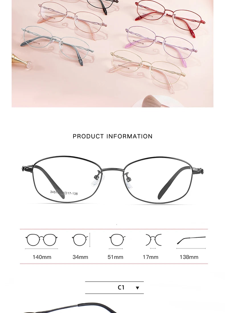 Luxury Pink Photochromic Glasses 👓 Women’s Fashion Reading Sunglasses