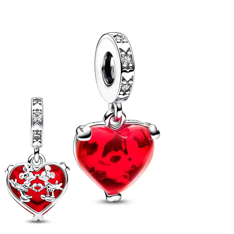 New Miniso 925 Sterling Silver Minnie Mickey Donald Duck Charm Beads | Fit Original Bracelet Necklace DIY Jewelry Gift for Women