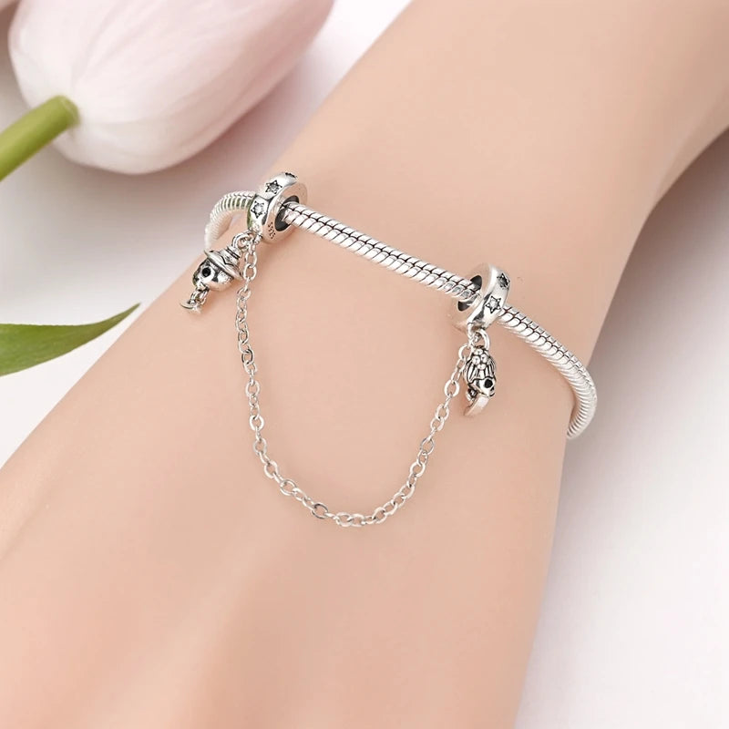 925 Sterling Silver Halloween Series Charms | Pumpkin, Witch, Skull & Candy Beads Fit Original Bracelet DIY Jewelry