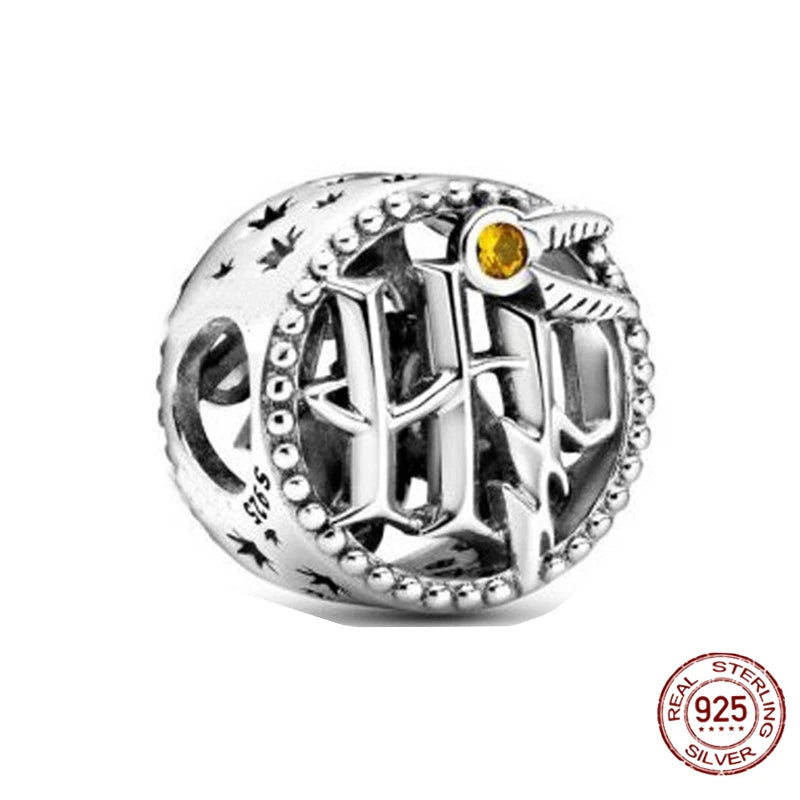 Disney Harry Potter 925 Sterling Silver Charm Bead | Fits Original Bracelet | Women’s DIY Jewelry Gift