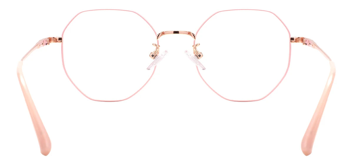 Geometric Colorful Round Glasses – Unisex Metal Full Rim Stylish Eyewear for Prescription Lenses