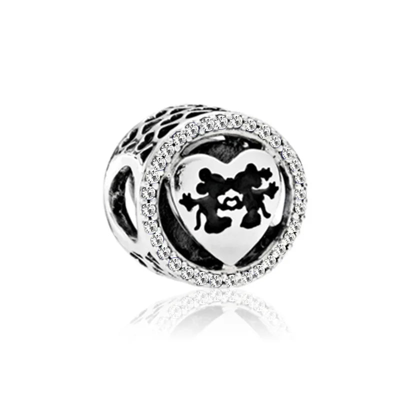 Fashionable 925 Silver Mouse & Eiffel Tower Charm – DIY Pendant for Original European Bracelets