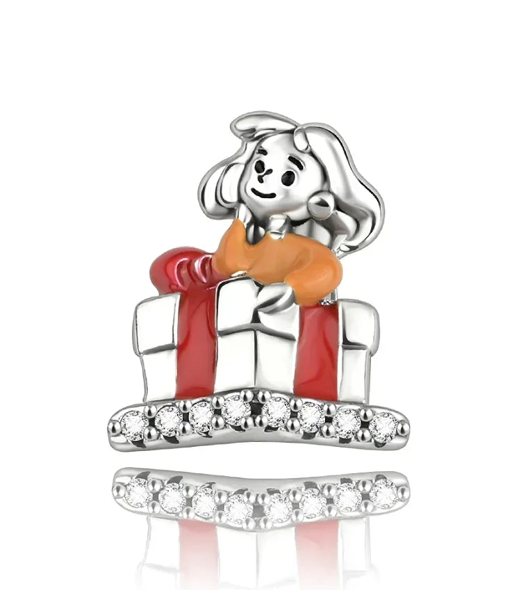 Christmas 925 Sterling Silver Charms | Santa Claus Reindeer Snowman Tree Beads Fit Original Bracelet