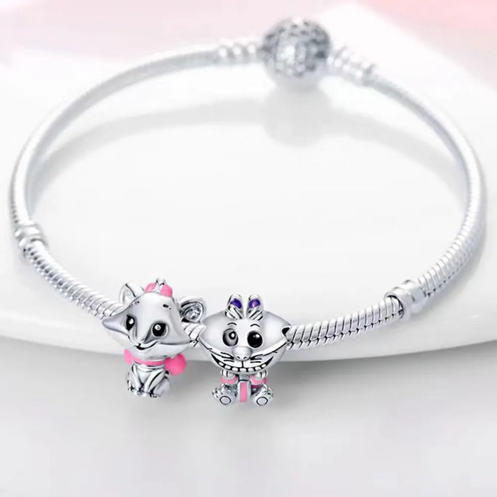 HEROCROSS Disney 925 Sterling Silver Charms | Mickey Mouse, Winnie the Pooh & Stitch Beads Fit Pandora Bracelet