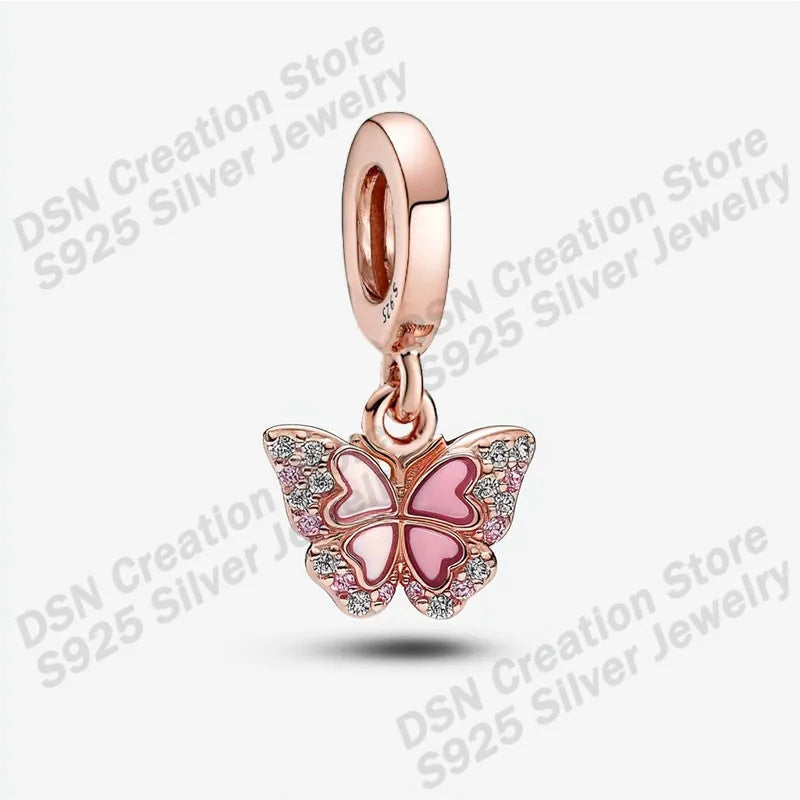 925 Sterling Silver Disney Charms | Stitch, Mickey & Cheshire Cat Beads for Original Bracelet Halloween Jewelry Gift