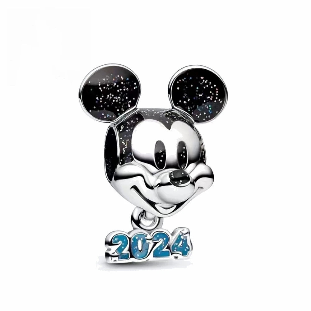 925 Sterling Silver Disney Character Beads – Mickey, Minnie, Princess, Stitch, Iron Man, Spiderman Charms for Pandora Bracelet