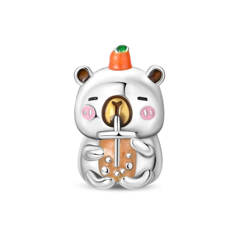 New Original 925 Sterling Silver Animal Charms | Cute Capybara, Elephant & Cat Beads for Bracelets DIY Jewelry