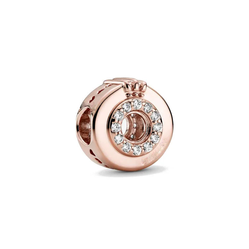 Hot Selling Rose Gold Firefly & Key Pendant Bead | 925 Sterling Silver Charm for Original European Bracelet