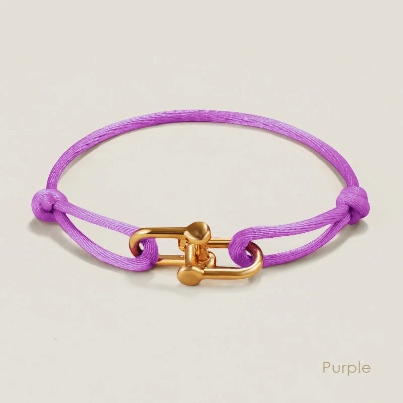 MOONLIGHT Adjustable U-Shape Silk Rope Bracelet | Classic Women’s Charm Bracelet High Quality Jewelry Gift