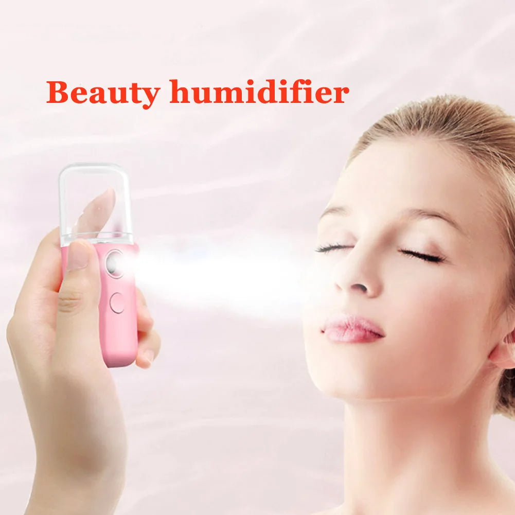 Mini Nano Mister 30ml Cool Mist Facial Steamer | Portable Hydrating Sprayer for Skin Care & Makeup