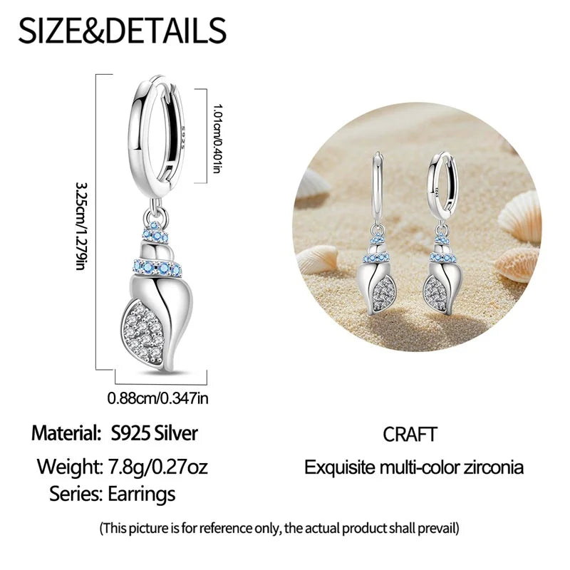 New Original 925 Sterling Silver Sweetheart Bow & Crab Ocean Earrings | Donut Zircon Round Design Women’s Fine Jewelry