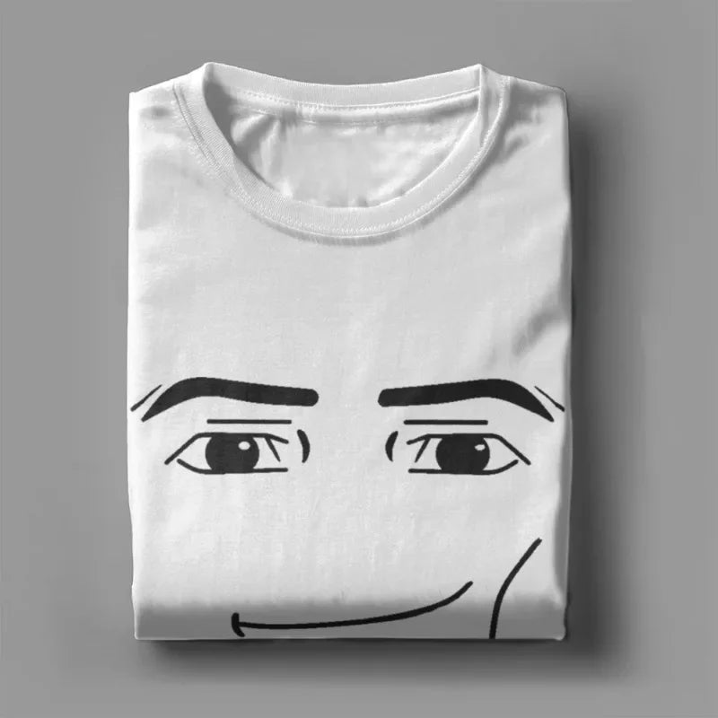 Anime Robot Roblox Face T-Shirt – Women’s Fun Crew Neck Short Sleeve Harajuku Tee